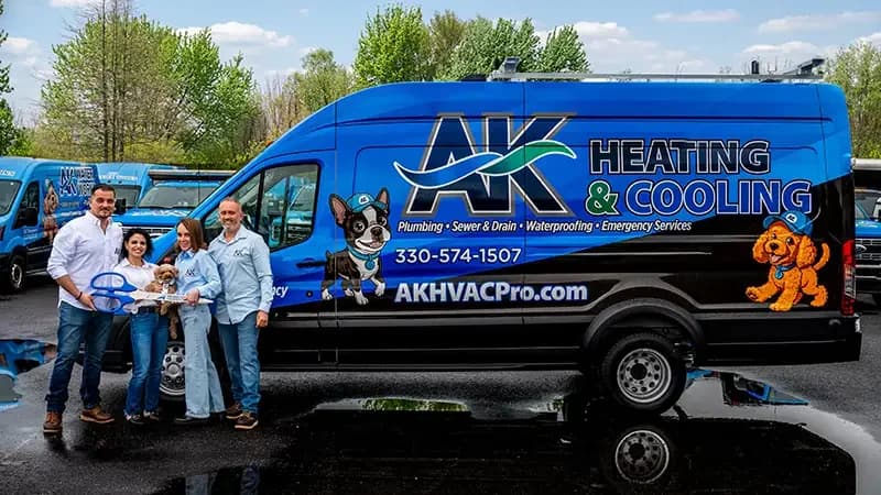 The four owners of AK Heating & Cooling — Alex & Kelly Mantalis and Mike & Vanessa Papalios