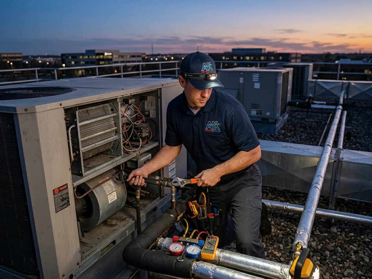 AK Heating & Cooling commercial emergency dispatch in Northeast Ohio