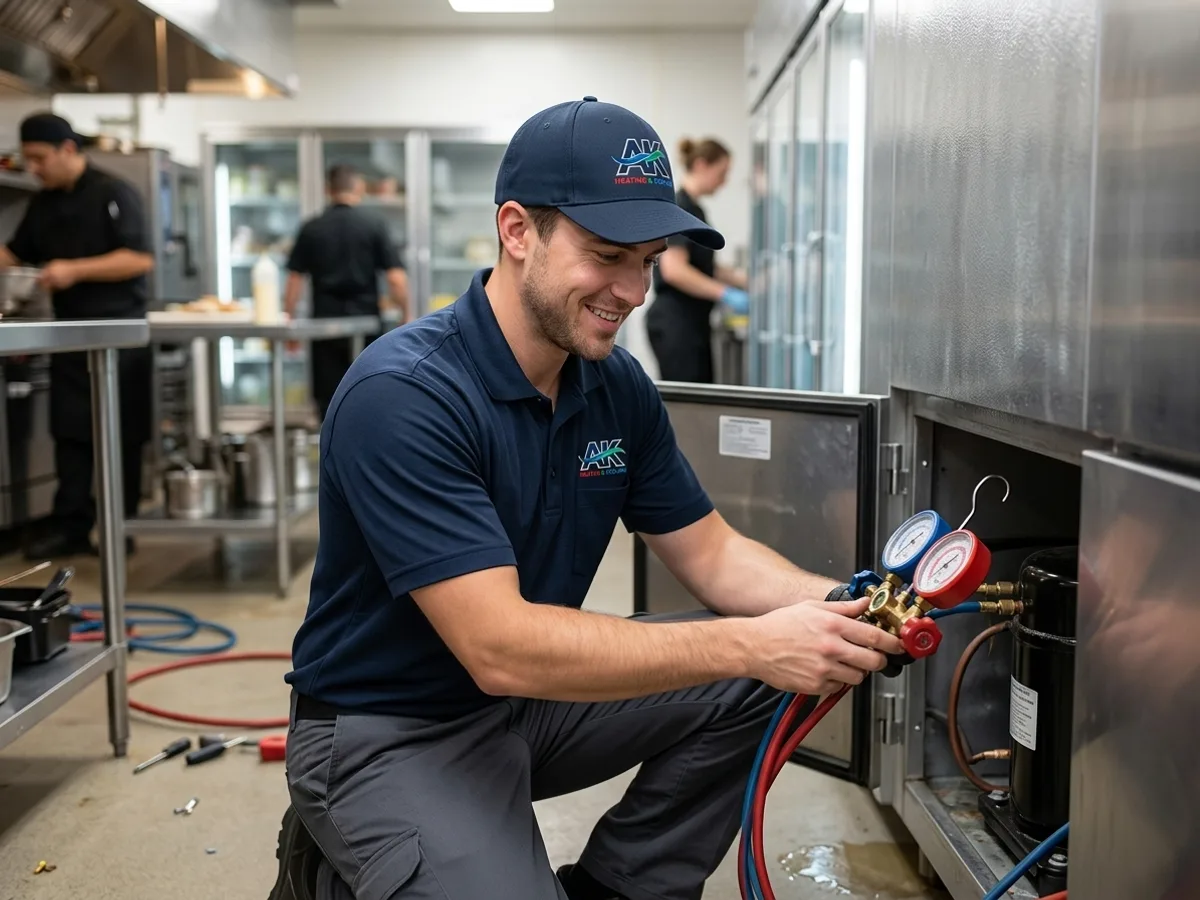 AK Heating & Cooling 24/7 commercial refrigeration emergency response