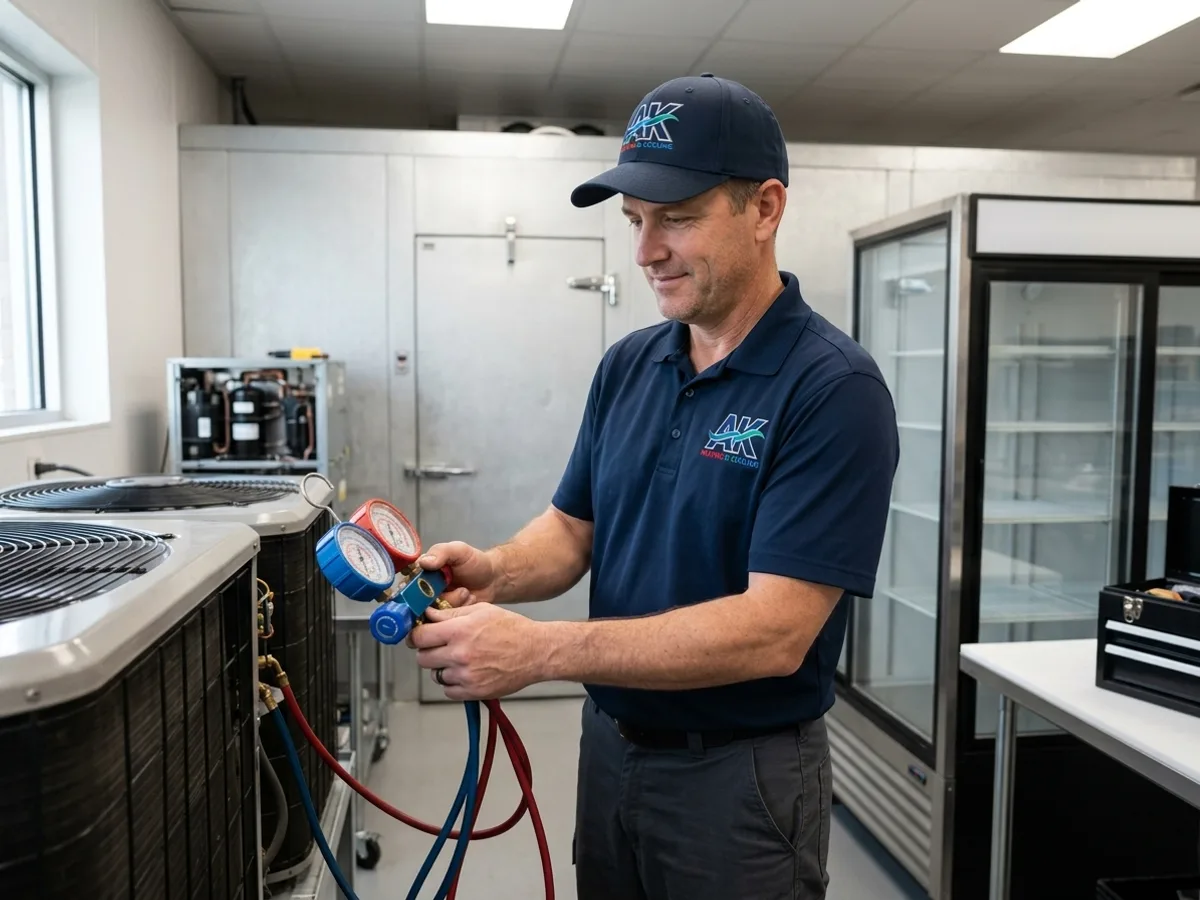 Valley Mechanical Solutions team, now AK Heating & Cooling commercial refrigeration division