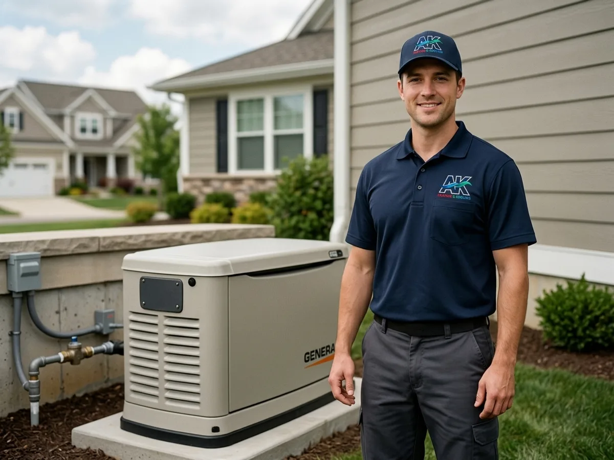Generac home standby generator installed at a Northeast Ohio home